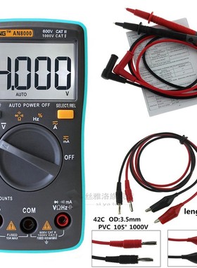 Electric Digital Multimeter 4000 Counts Backlight AC/DC Amme