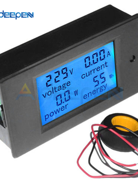 AC 220V 0-100A Multimeter Ammeter Voltmeter Wattmeter AC 80-