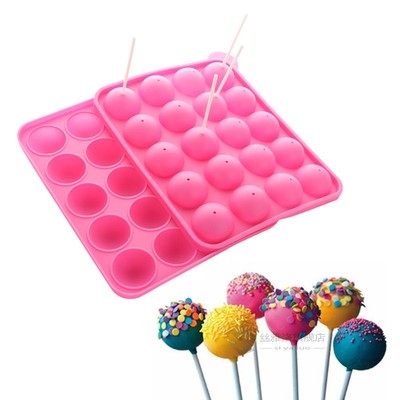 Silicone Lollipop Mold Candy Fondant Cakepop Mold 20  Chocol