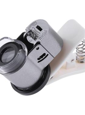 65X Zoom Clipon Microscope LED Jewelry Loupe + UV Light Magn
