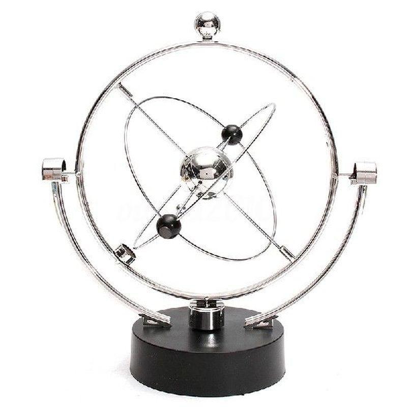 kinetic orbital revolving gadget perpetual motion desk art