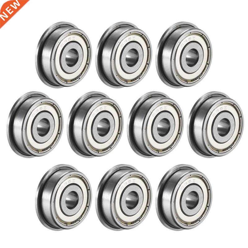 10 pcs flange ball bearing double metal shielded (gcr15) chr