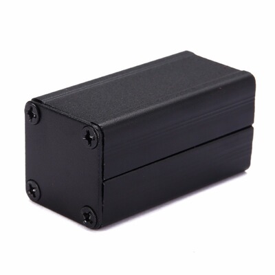Black Extruded Enclosure DIY Project Box Case 50x25x25mm wit