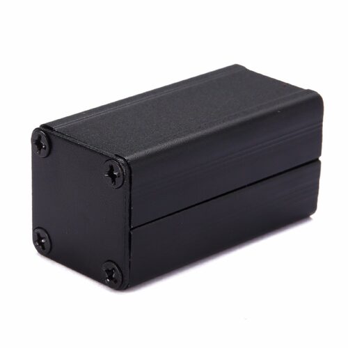 Black Extruded Enclosure DIY Project Box Case 50x25x25mm wit