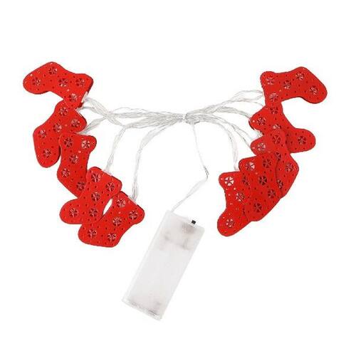 Christmas String Lights Red Xmas Socks Warm White for