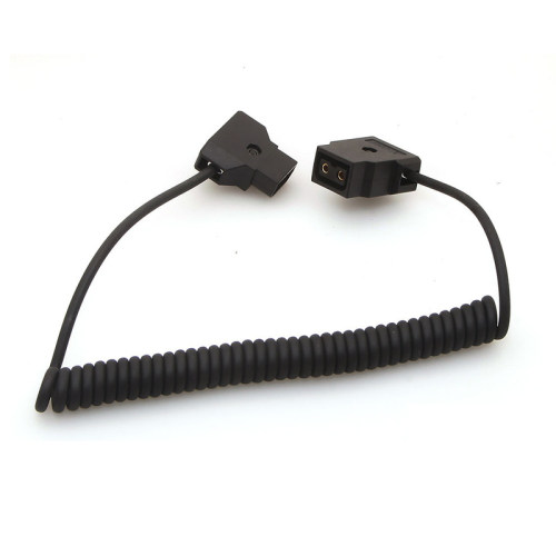 Coiled D-TAP 2Pin male to female extension cable for DSLR Ri