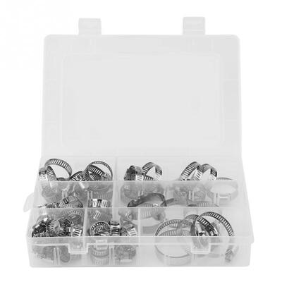 50pcs Hose Clamps Clip Lock Assortment Set for Plumping Pipi