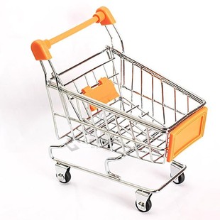 Mini Shopping Cart Decor Creative Baby Metal Mini Shopping C