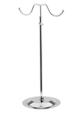 Double hook handbag holder, height adjustable