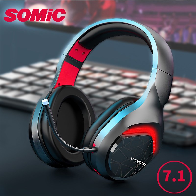 SOMIC GS301 Gaming Headset 7.1 Surround Sound Stereo Overhe 电子元器件市场 外设配件 原图主图