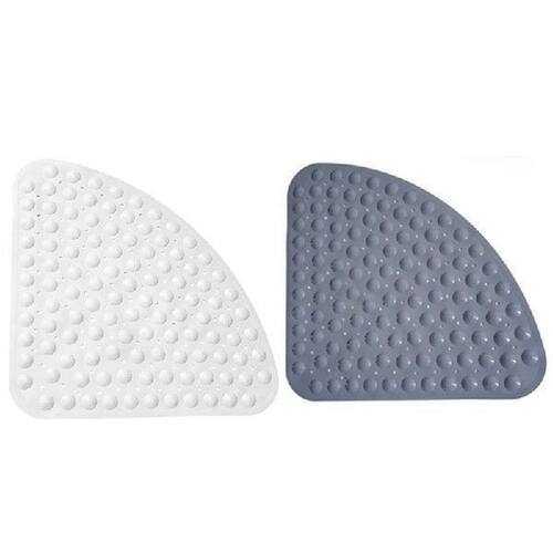 2x Corner Shower Mat Sector Rubber Anti-Slip Quadrant Bath