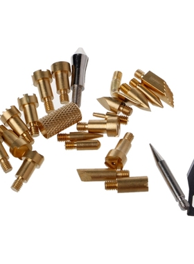 22 Pcs Burning Pen Tips Stencil Iron Pyrography Working Carv