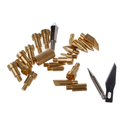 22 Pcs Burning Pen Tips Stencil Iron Pyrography Working Carv
