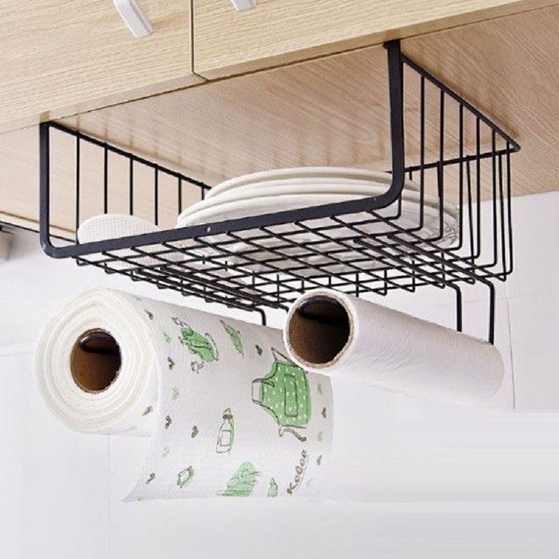 Kitchen Storage Basket Rack Table Wire Mesh Under Shelf