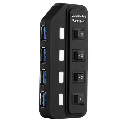 USB 3.0 Hub, 4-Port Powered USB Hub Splitter with independen