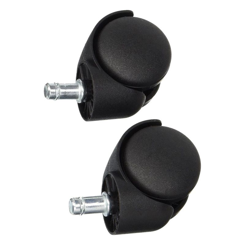 2 inch dia black silver plastic wheels rotating wheelchair s