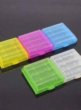 5Pcs/Pack Coloful Battery Holder Case 4 AA AAA Hard Plastic