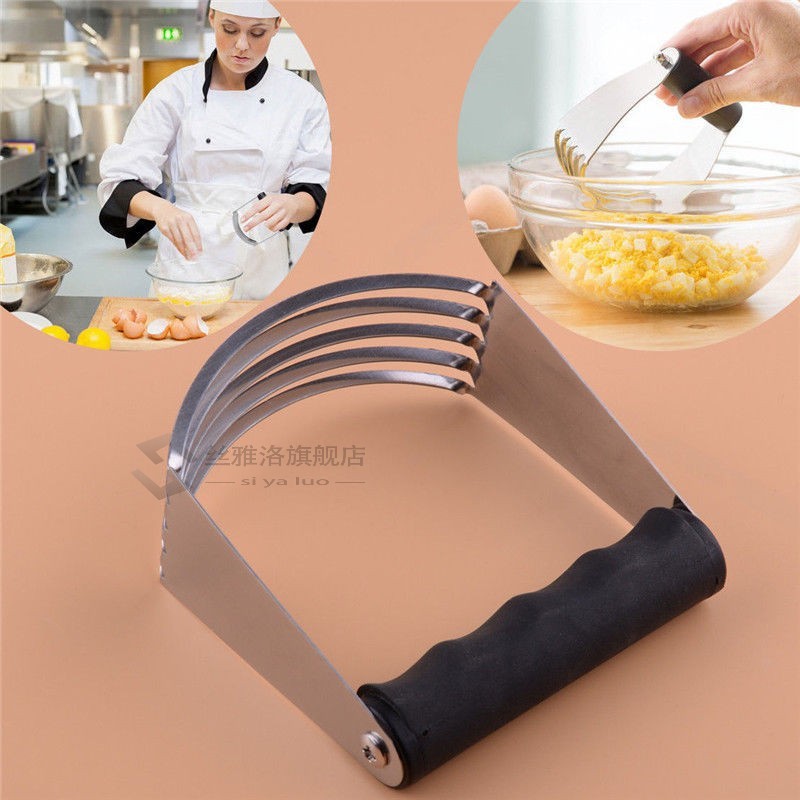 Stainless Steel Dough Blender Soft Grip Pastry Cutter Flour