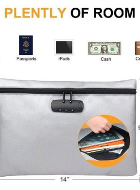 Fireproof Document Bag Waterproof Money Bags Fire Safe