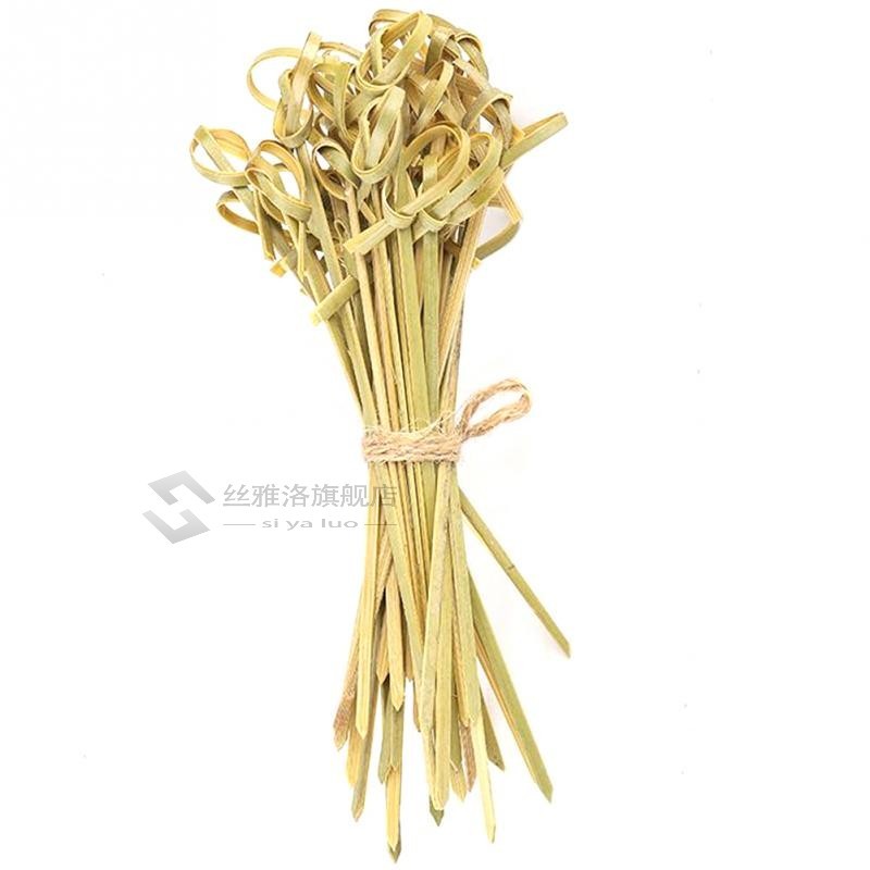 100Pcs Bamboo  Knot Skewers Cocktail s Canape Buffet Party T