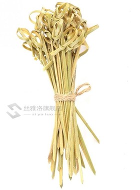 100Pcs Bamboo  Knot Skewers Cocktail s Canape Buffet Party T