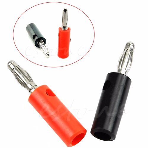 Adaptateur 10pcs Audio Speaker Wire Fiche banane Connecteurs