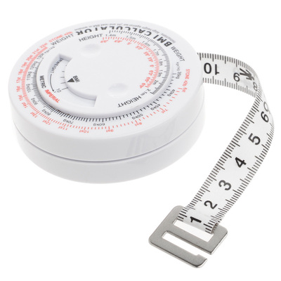 BMI Body Mass Index Retractable Tape 150cm Measure Calculato