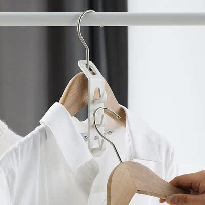 4PCS Mini Clothes Hanger Connector Hooks Cascading Plastic