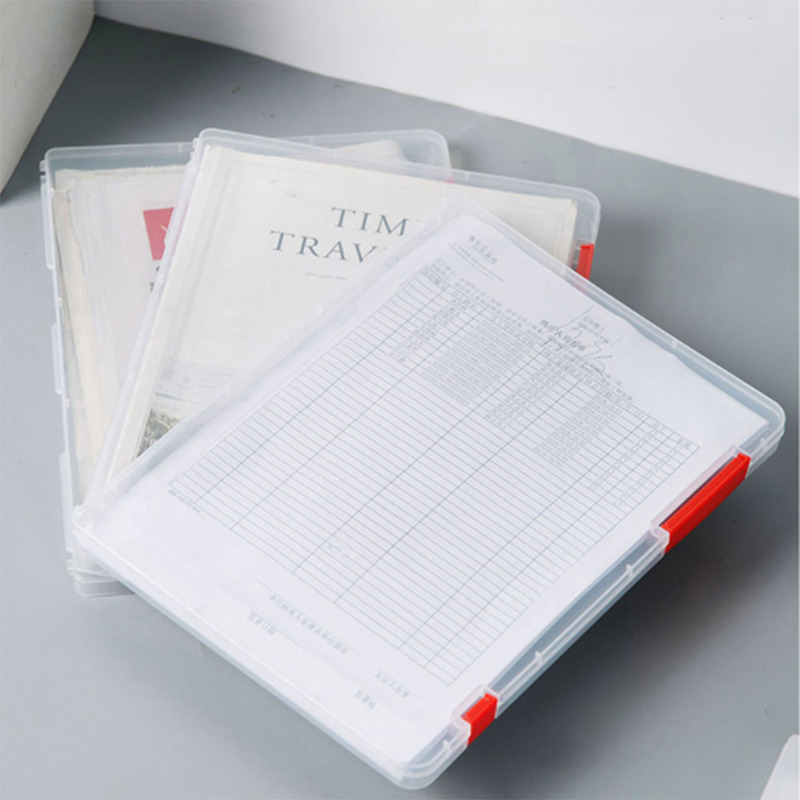 A4 Transparent Storage Box Clear Plastic Document Paper Fill