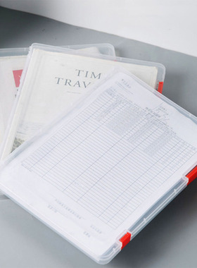 A4 Transparent Storage Box Clear Plastic Document Paper Fill