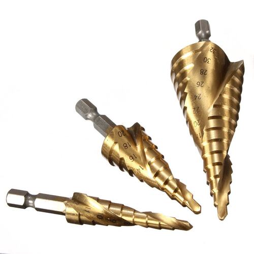 3 tlg HSS Drill Set 4-12mm/ 4-20mm/ 4-32mm