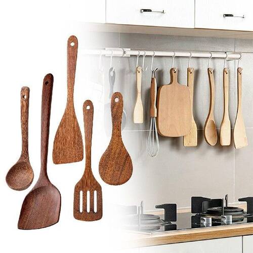 Kitchen Spatula Set Serving Spoons Soup Ladle Non Stick