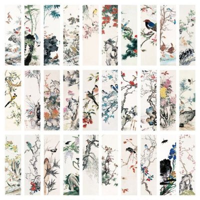 30pcs Flowers Birds Bookmarks Paper Page Notes Label Message