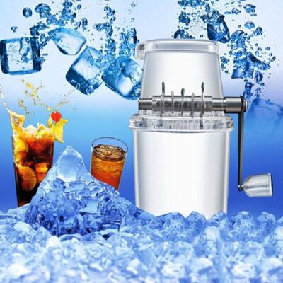 Portable Manual Ice Shaver Shredding Machine Hand Cranked