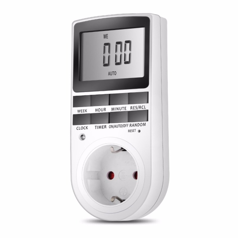 Electronic Power Timer in Switch Socket LCD Power Energy-sav