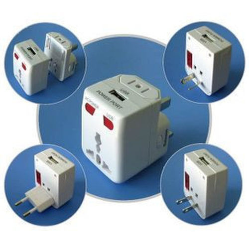 USB Outlet Separable All In One Travel US EU AU UK Power Plu