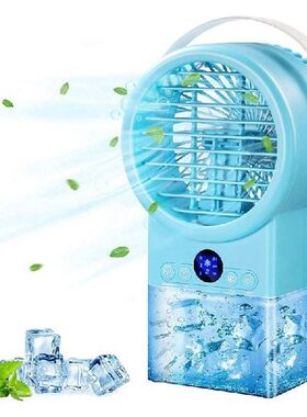 Personal Air Conditioner Desktop Fan Portable With 3 Speeds