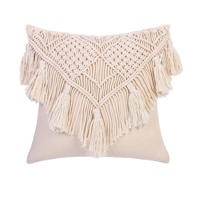 Hot Cushion Covers Cotton Linen Macrame Hand-Woven Thread