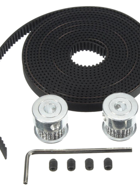 3meter GT2 Timing Belt & 2PCS Timing Pulley 16T Bore5mm