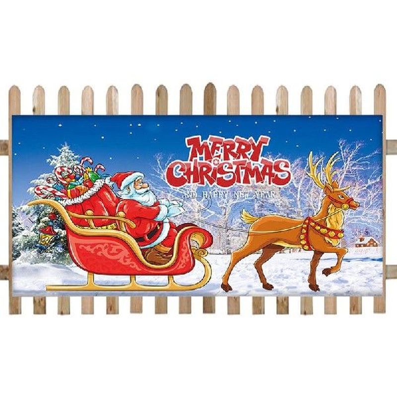 Christmas Santa Photo Background Santa Claus Garage Door