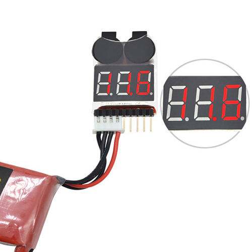 2 IN 1 Tester Low Buzzer Alarm For 1-8S Lipo/Li-ion/LiMn/Li-