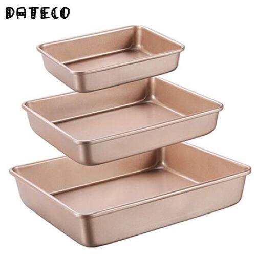 Deep Baking Pan Cookies Sheet Rectangular Jelly Roll Non