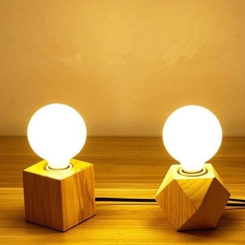 Wooden Table Lamp Base Luminaria Lamp Holder Personality Woo