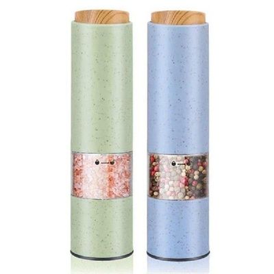 2 Pcs Electric Salt Pepper Grinder,Electric Ceramic Burr