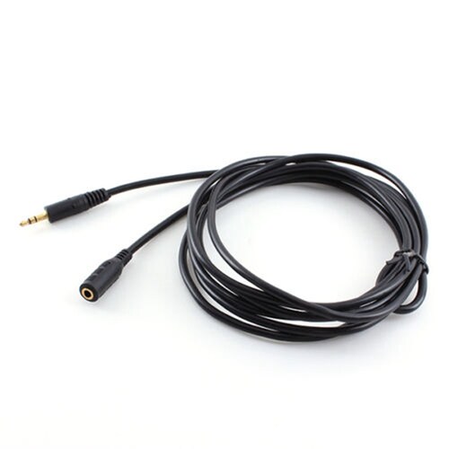 Black 3.5mm Jack Male to Female Stereo Extension Cable, 3M