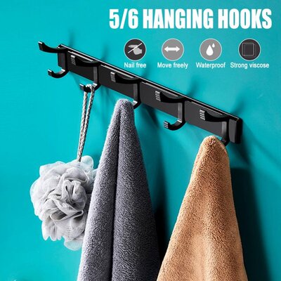 Coat Rack Wall Mounted Hooks For Hanging Hook Rail Coat Hang