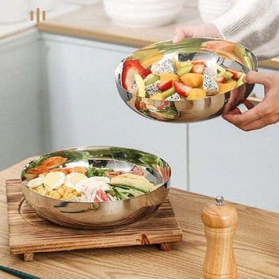 Stainless Steel Salad Bowls Soup Rice Noodle Ramen Bowl
