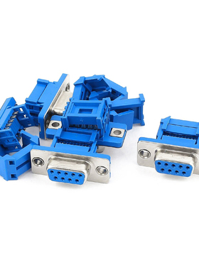 5 parts DSUB 9pin DB9 Female IDC crimp adapter plug for ribb