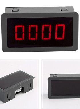 4 10-9999RPM Tachometer Red LED Tach RPM Speed Meter With Pr