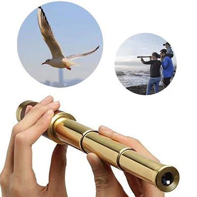 Classical Telescope Brass Pirate Monocular 25x30